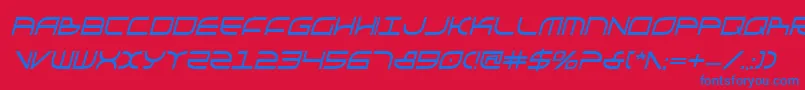 Шрифт Galgabci – синие шрифты на красном фоне