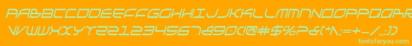 Galgabci Font – Green Fonts on Orange Background