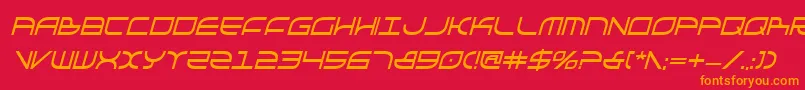 Galgabci Font – Orange Fonts on Red Background