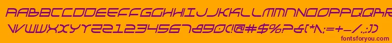 Galgabci-Schriftart – Violette Schriften auf orangefarbenem Hintergrund