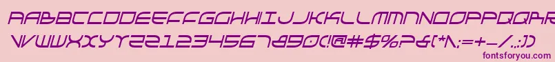 フォントGalgabci – ピンクの背景に紫のフォント