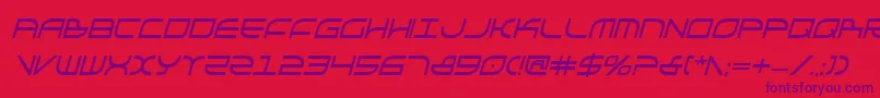 Шрифт Galgabci – фиолетовые шрифты на красном фоне