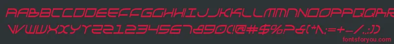 フォントGalgabci – 黒い背景に赤い文字