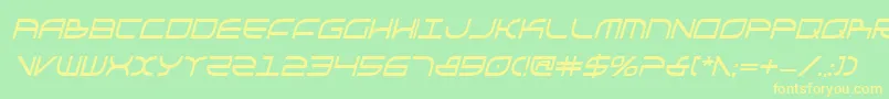 Galgabci-Schriftart – Gelbe Schriften auf grünem Hintergrund