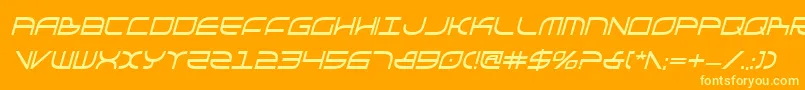Galgabci Font – Yellow Fonts on Orange Background