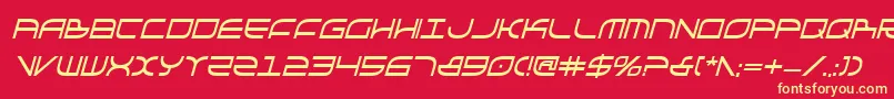 Galgabci-Schriftart – Gelbe Schriften auf rotem Hintergrund
