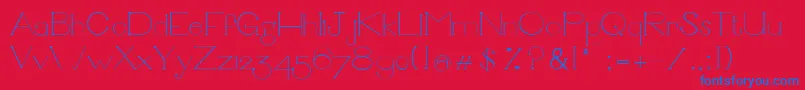 Unbalanced Font – Blue Fonts on Red Background