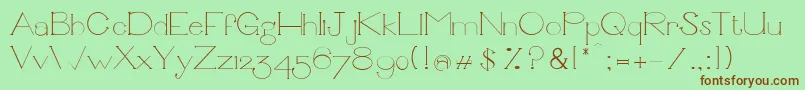 Unbalanced Font – Brown Fonts on Green Background