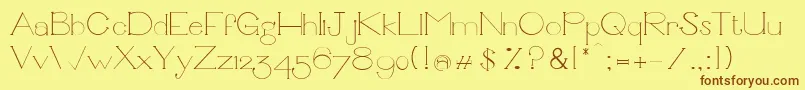 Unbalanced Font – Brown Fonts on Yellow Background