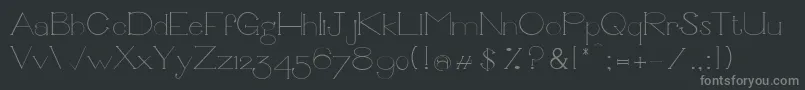 Unbalanced Font – Gray Fonts on Black Background