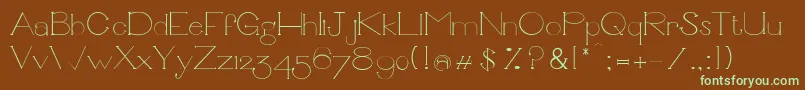 Шрифт Unbalanced – зелёные шрифты на коричневом фоне