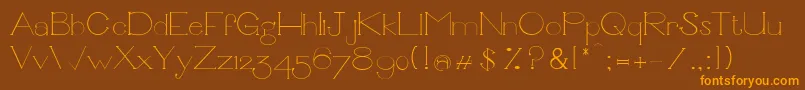 Unbalanced Font – Orange Fonts on Brown Background