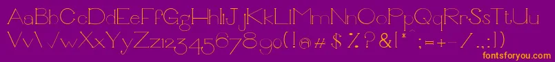 Unbalanced Font – Orange Fonts on Purple Background