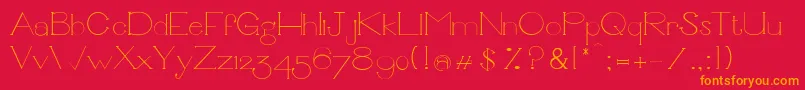 Unbalanced Font – Orange Fonts on Red Background