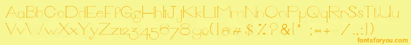 Unbalanced Font – Orange Fonts on Yellow Background