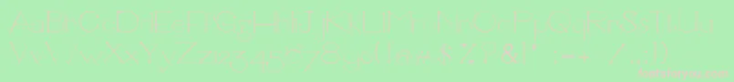 Unbalanced Font – Pink Fonts on Green Background