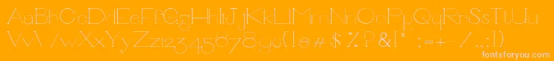 Unbalanced-Schriftart – Rosa Schriften auf orangefarbenem Hintergrund