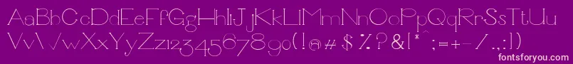 Unbalanced Font – Pink Fonts on Purple Background