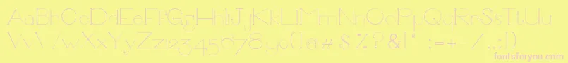 Unbalanced Font – Pink Fonts on Yellow Background