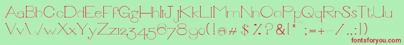 Unbalanced Font – Red Fonts on Green Background