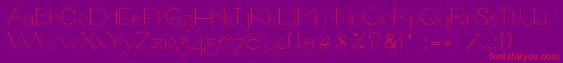 Unbalanced Font – Red Fonts on Purple Background