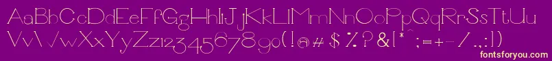 Unbalanced Font – Yellow Fonts on Purple Background