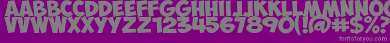 Police ObelixProBoldItalic – polices grises sur fond violet