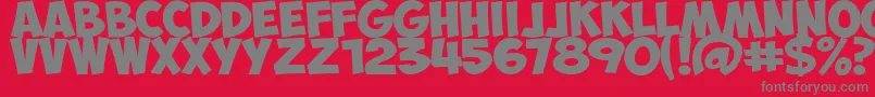 ObelixProBoldItalic Font – Gray Fonts on Red Background