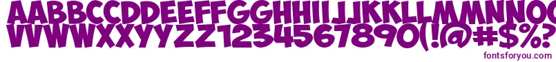 ObelixProBoldItalic Font – Purple Fonts on White Background
