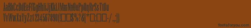 Police RunicMtCondensed – polices noires sur fond brun