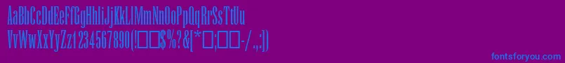 RunicMtCondensed Font – Blue Fonts on Purple Background