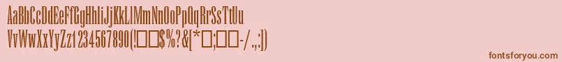 Шрифт RunicMtCondensed – коричневые шрифты на розовом фоне