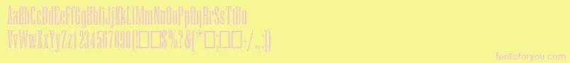 Czcionka RunicMtCondensed – różowe czcionki na żółtym tle