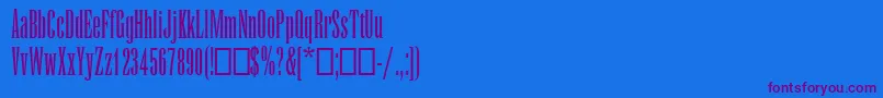 fuente RunicMtCondensed – Fuentes Moradas Sobre Fondo Azul