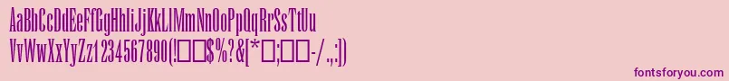 RunicMtCondensed Font – Purple Fonts on Pink Background