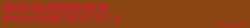 RunicMtCondensed Font – Red Fonts on Brown Background