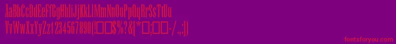 Czcionka RunicMtCondensed – czerwone czcionki na fioletowym tle
