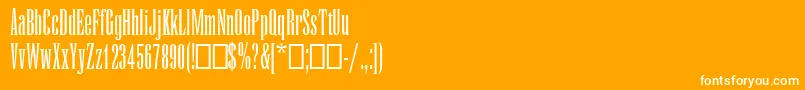 En savoir plus sur la police RunicMtCondensed Police RunicMtCondensed – polices blanches sur fond orange