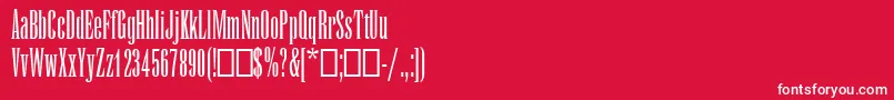 Czcionka RunicMtCondensed – białe czcionki na czerwonym tle