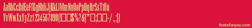 fuente RunicMtCondensed – Fuentes Amarillas Sobre Fondo Rojo