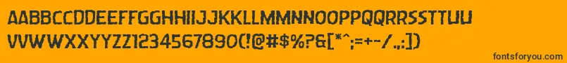 Wormcuisineexpand Font – Black Fonts on Orange Background