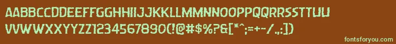Wormcuisineexpand Font – Green Fonts on Brown Background