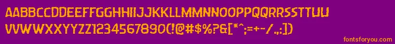Wormcuisineexpand Font – Orange Fonts on Purple Background