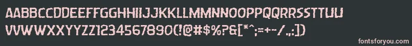 フォントWormcuisineexpand – 黒い背景にピンクのフォント