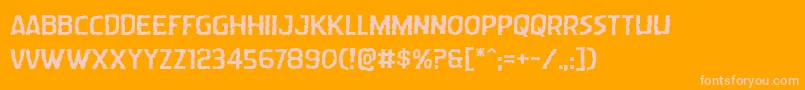 Wormcuisineexpand Font – Pink Fonts on Orange Background