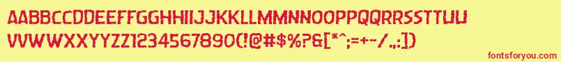 Wormcuisineexpand Font – Red Fonts on Yellow Background