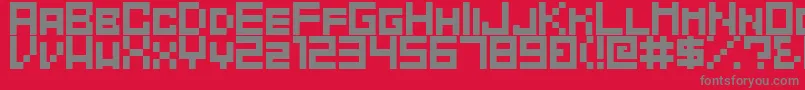 Mahawa Font – Gray Fonts on Red Background