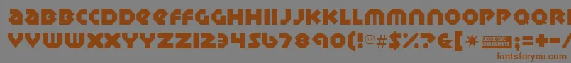 Sudburybasin Font – Brown Fonts on Gray Background