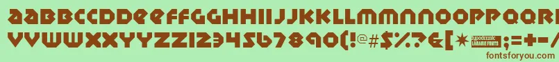 Sudburybasin Font – Brown Fonts on Green Background