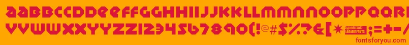 Sudburybasin Font – Red Fonts on Orange Background